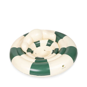 Konges Sløjd Baby Schwimmring Green Stripe mit integriertem Sitz Ø 73 cm