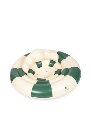 Konges Sløjd Baby Schwimmring Green Stripe mit integriertem Sitz Ø 73 cm