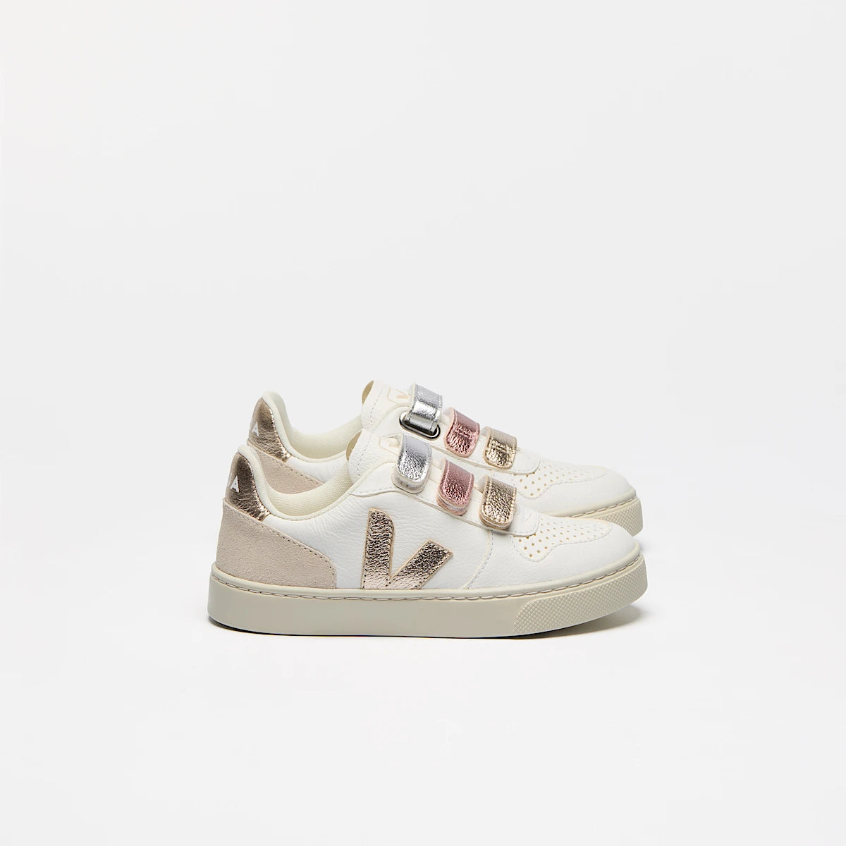 Veja Sneaker Small V-10 "Multico" Extra white Shiny