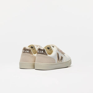 Veja Baskets Small V-10 "Multico" Blanc cassé brillant