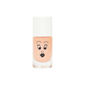 Nailmatic Kids Nagellack „Flamingo“ in pearly neon coral – vegan, wasserbasiert, abwaschbar und sicher fuer Kinder ab 3 Jahren.